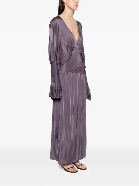 Rochie maxi Aya Muse cu decolteu în V violet