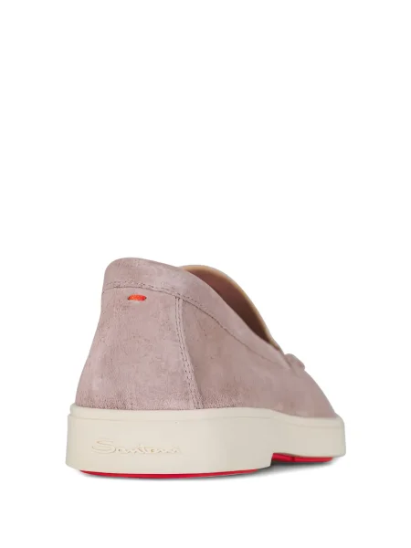 Pantofi loafer Santoni din piele de căprioară slip-on