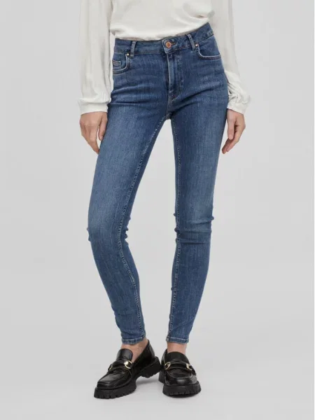 Vila Džinsai Skinny Fit mėlyna