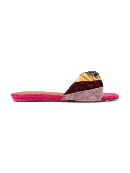Usnjeni natikači Kurt Geiger London Kensington Flat Sandal roza