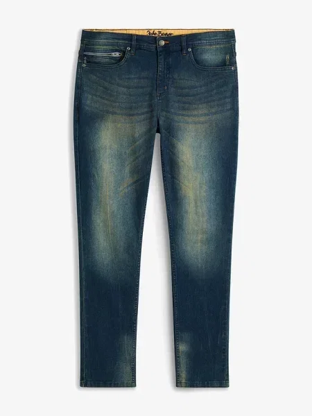 Lekkie dżinsy ze stretchem Slim Fit Straight niebieskie