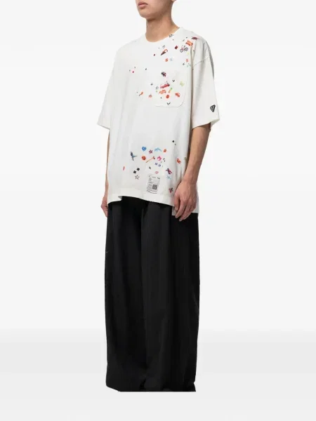 Tricou Maison Mihara Yasuhiro cu imagine alb