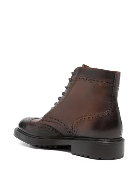 Brogues Doucal's cu șireturi din dantelă maro