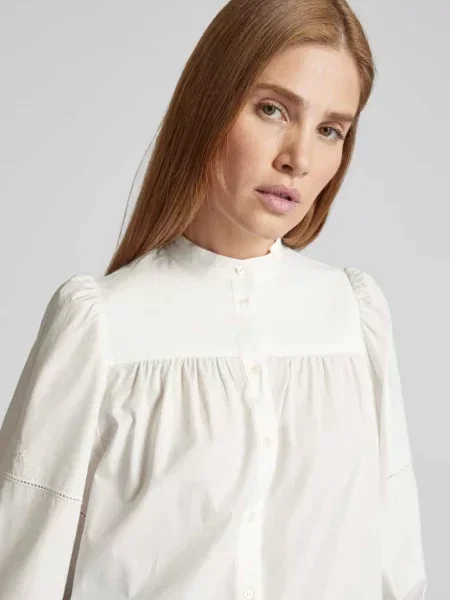 Bluzka o kroju regular fit ze stójką model ‘RIBALDO’ Weekend Max Mara biała