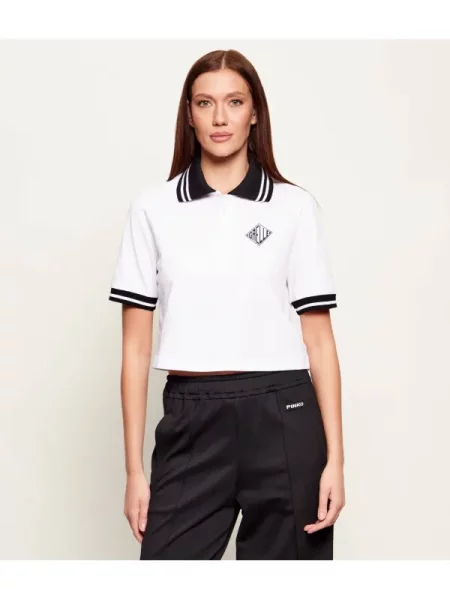 Gaëlle Paris Polo | Cropped Fit alb
