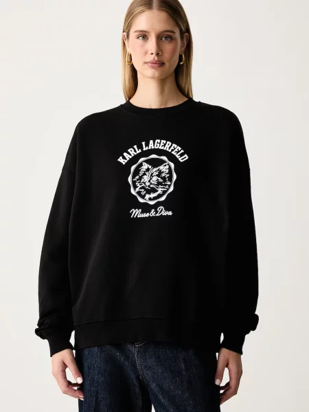 Karl Lagerfeld hanorac oversized pentru femei cu negru