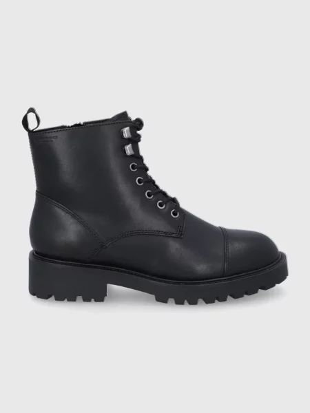 Vagabond Bocanci de piele femei negru cu platformă izolat