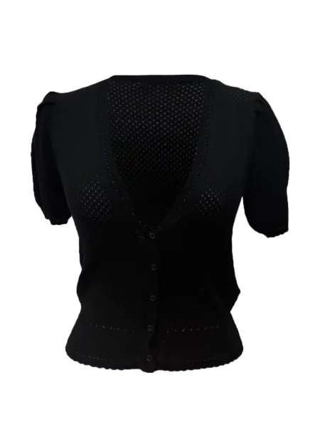 Scurt cardigan Dôen tricotate negru