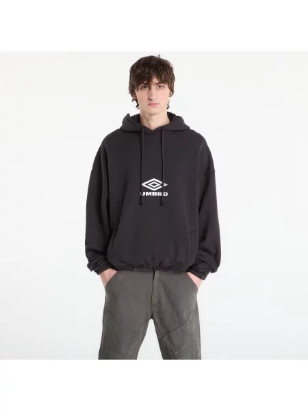 Hanorac cu glugă Umbro cu autograf negru