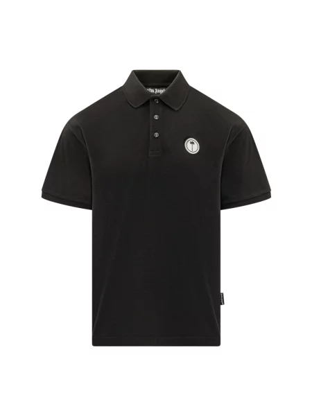 Koszulka polo Palm Angels z logo czarna