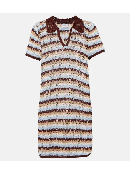 Sukienka Anna Kosturova garniturowa brązowa