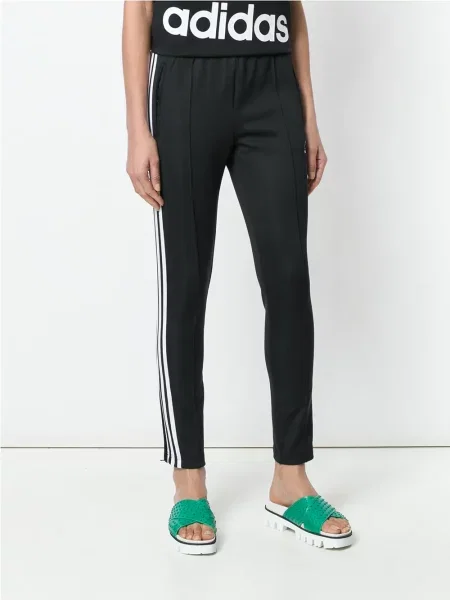 Běžecké kalhoty Adidas s autogramem černé