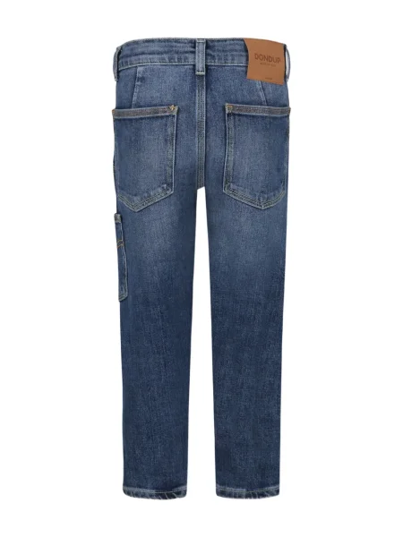 Jeansy straight leg dziecięce Dondup niebieskie