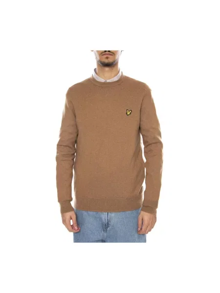Sweter Lyle & Scott z wełny merino beżowy