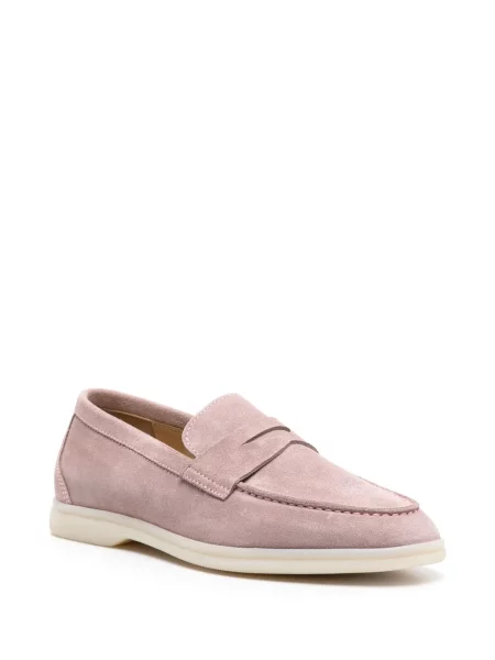Semišové loafers Scarosso růžové