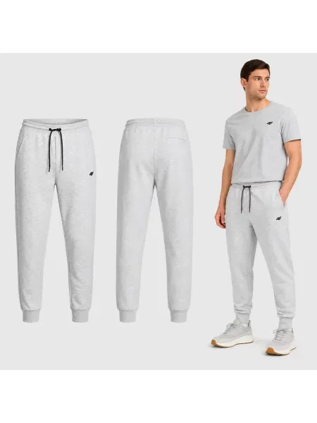 SPODNIE DRESOWE 4F SPORTOWE DRESY JOGGERY L szare