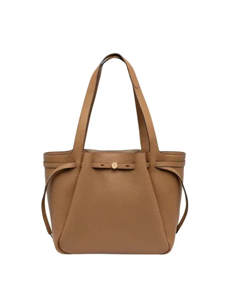 Tory Burch torebka skórzana Romy Tote beżowy