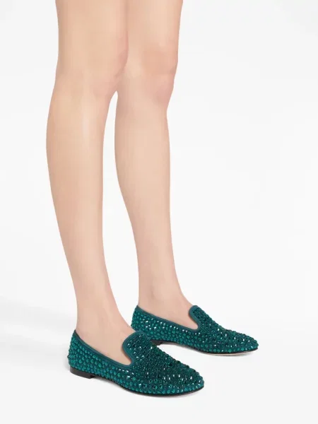 Pantofi loafer Giuseppe Zanotti de cristal verde