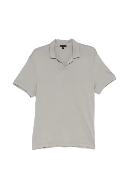 Gulerat scurt tricou polo James Perse gri