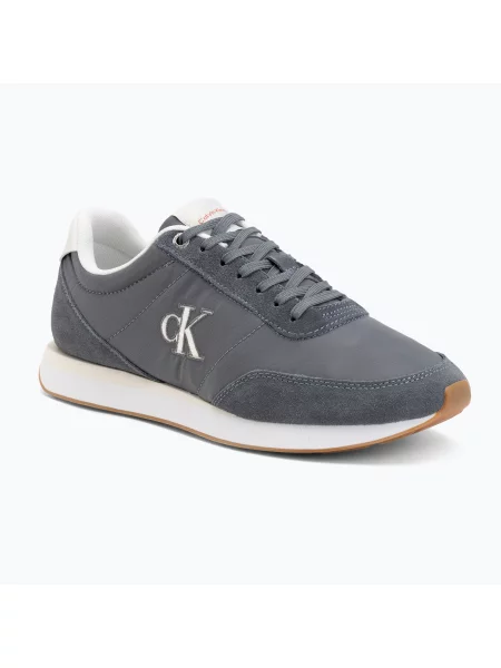 Férfi cipők Calvin Klein Retro Runner Ess Mix Mat night owl/off white. Méret: 41 EU szürke