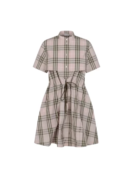 Sukienka koszulowa Burberry różowa