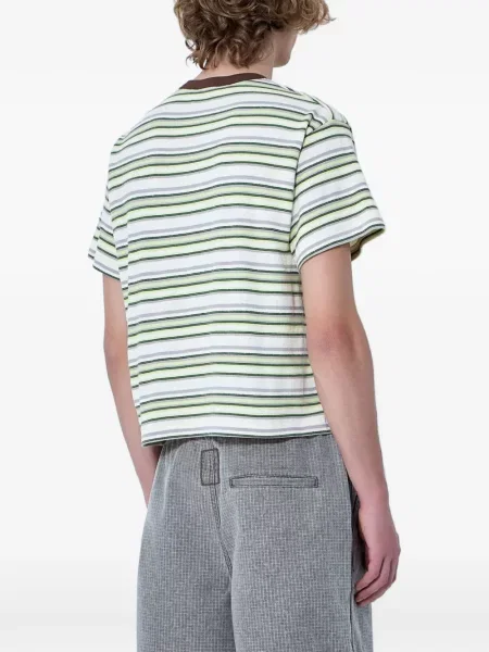 Tricou Brain Dead cu dungi verde