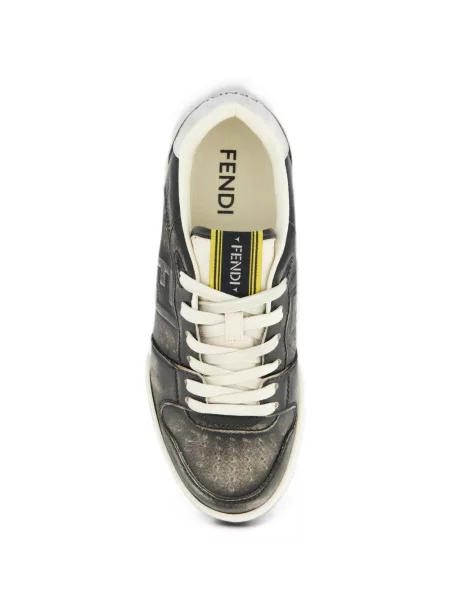 Sneakerși Fendi din piele maro