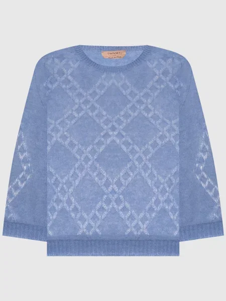 Свитер Twinset из альпаки голубой