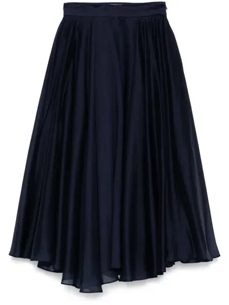 Spódnica midi Blanca Vita do kolan niebieska