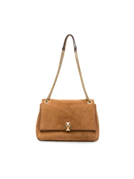 Torebka Tory Burch zamszowa brązowa