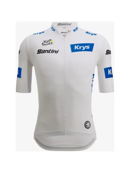 Koszulka rowerowa Tour de France Lider Klasyfikacja Młodych Krótki Rękaw Corte Sleek XS biała