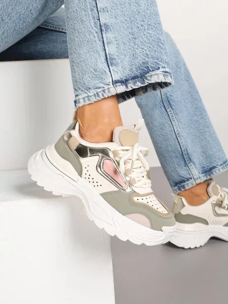 Sneakers Nelasea Verzi bej