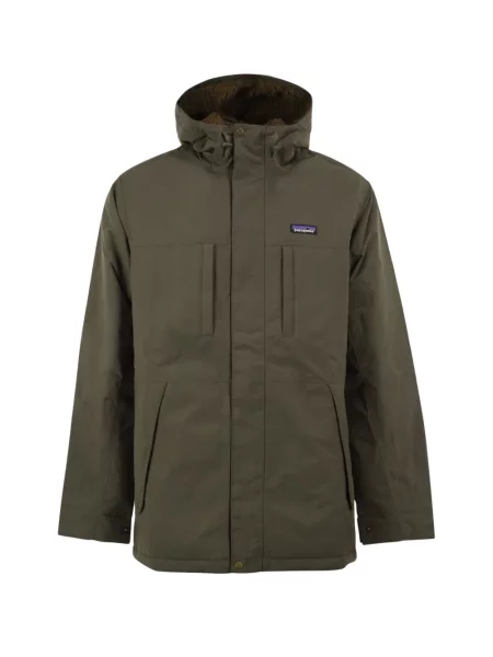 Geacă parka Patagonia cu glugă verde