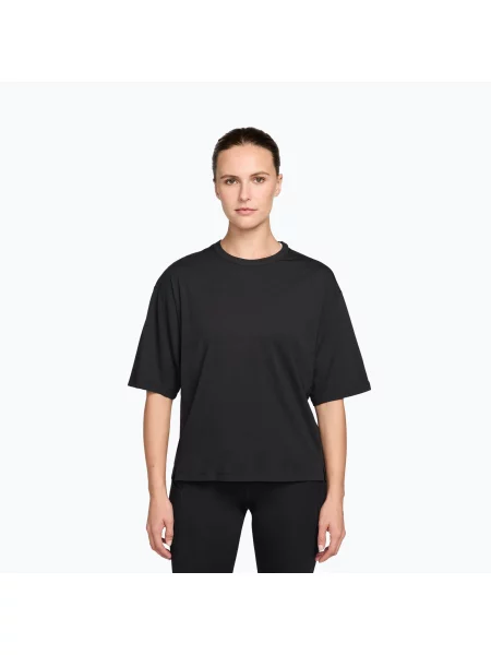 Tricou de antrenament pentru femei Nike ImpossiblySoft Light black/dark smoke grey negru