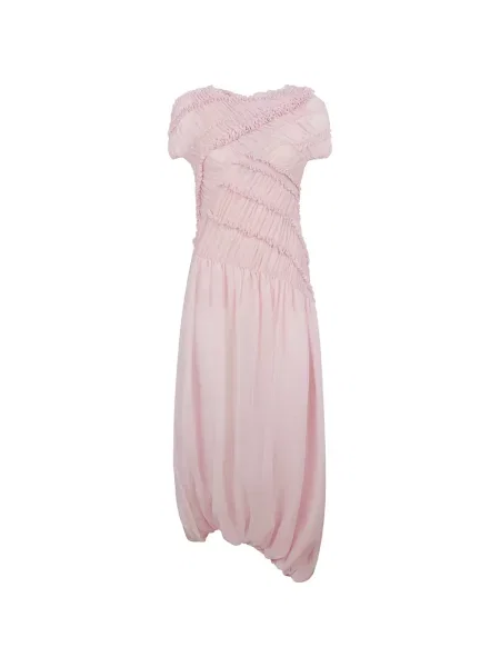 Rochie Magda Butrym cu volane roz