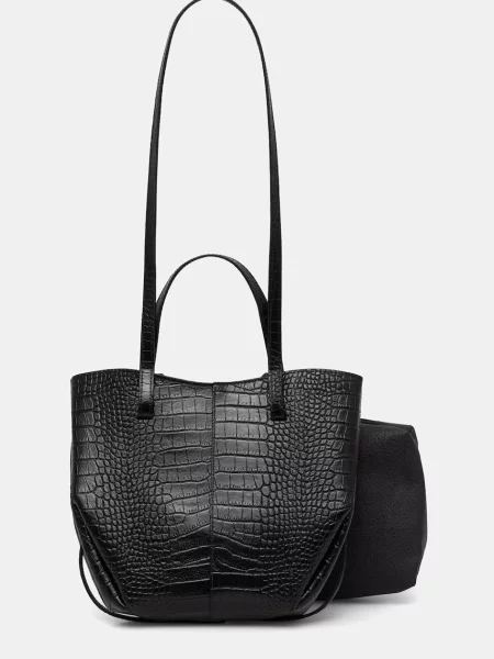 Answear.LAB geantă shopper pentru femei din piele negru