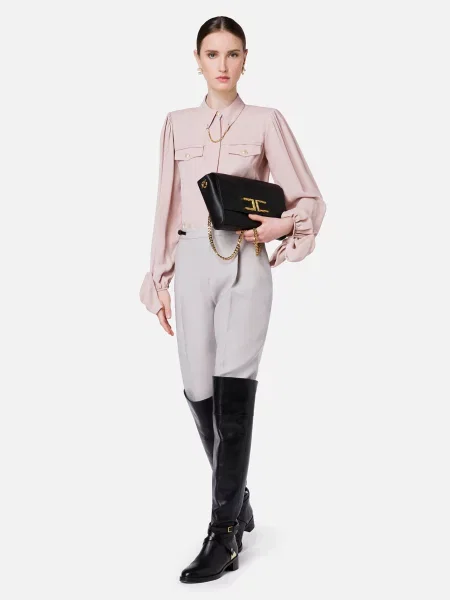 Брюки Elisabetta Franchi серые