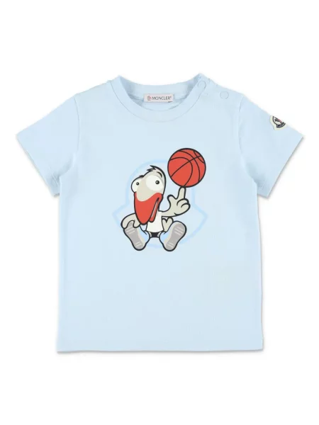 Koszulka dziecięca Moncler Enfant niebieska