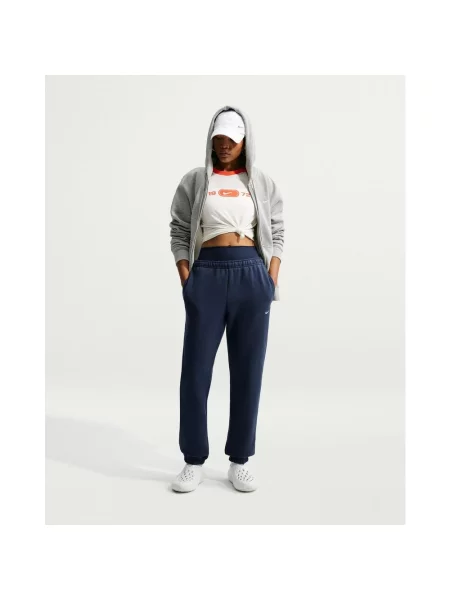 Długie spodnie Nike Studio Fleece Medium Weight Jogger granatowy XS niebieskie