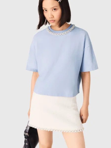 Футболка Maje блакитна