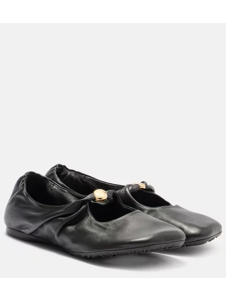 Balerini Loewe din piele negru