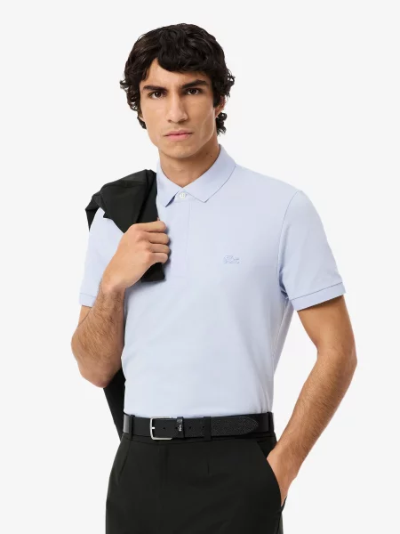 Поло Lacoste голубое