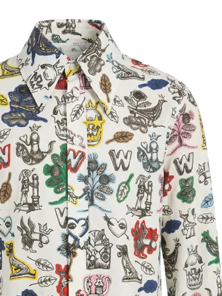 Cămașă Walter Van Beirendonck cu imagine alb