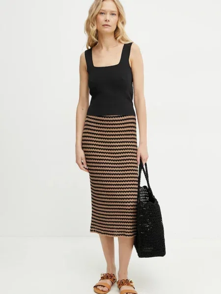 Спідниця Weekend Max Mara midi олівець коричневий