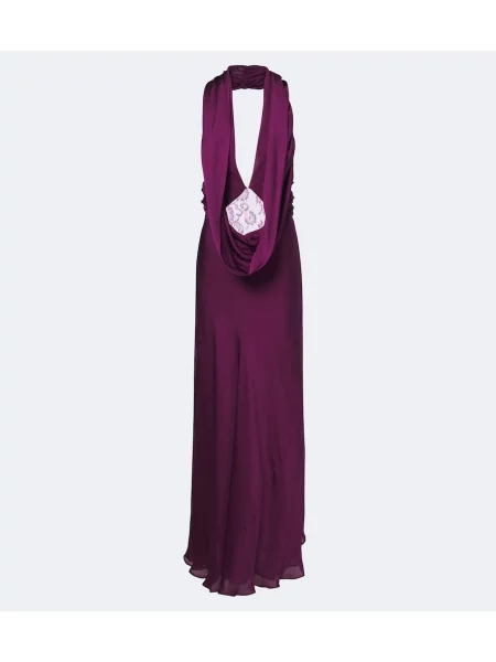 Rochie Christopher Esber din satin drapată cu spatele deschis