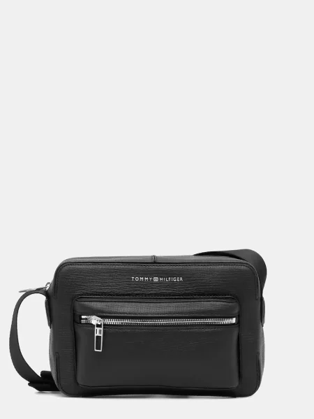 Tommy Hilfiger borsetă de piele negru
