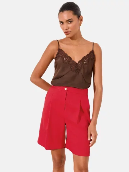 Lipsy Pantaloni cutați roșu