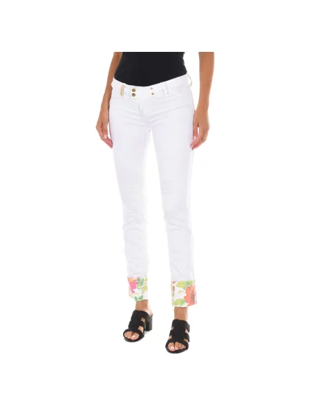 Długie spodnie Met białe