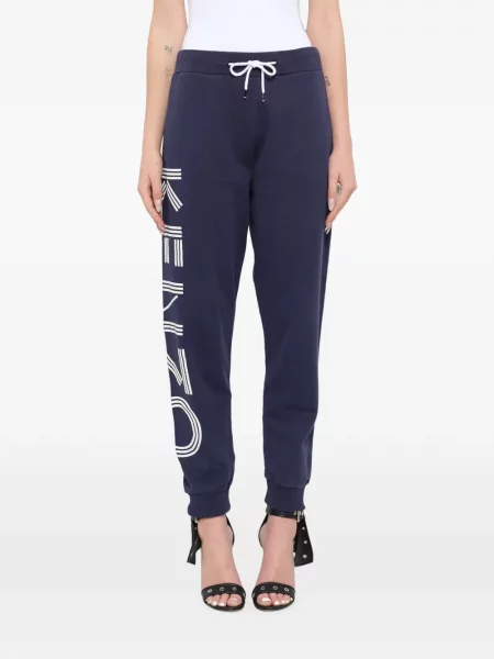Pantaloni Kenzo cu imagine alergare albastru