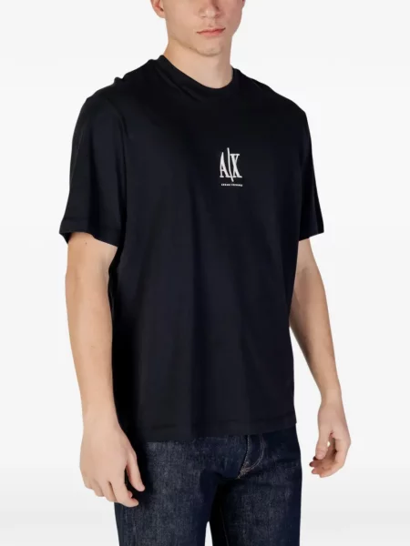 Scurt tricou Armani Exchange cu imagine negru